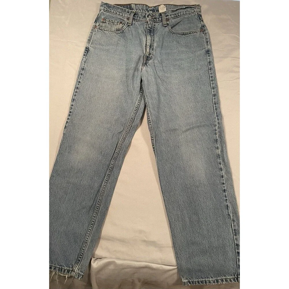 Levi’s 550 Jeans Men Size 34x30 Blue Denim Light Wash Vintage Actual (34x29.5)